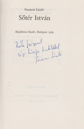 Ferenczi L�szl� - S�t�r Istv�n