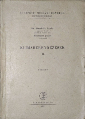 Macsksy rpd Menyhrt Jzsef - Klmaberendezsek II.