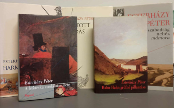 Esterh�zy P�ter - Esterh�zy P�ter k�nyvcsomag (5 darab) Harmonia Caelestis; Jav�tott kiad�s; A szabads�g neh�z m�mora; A halacska csod�latos �lete; Hahn-Hahn gr�fn� pillant�sa
