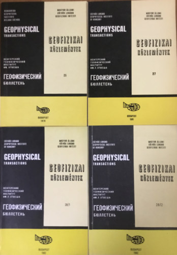 Geofizikai k�zlem�nyek - Geophysical transactions - t�bb nyelv� (1979 -1984) 8 k�tet