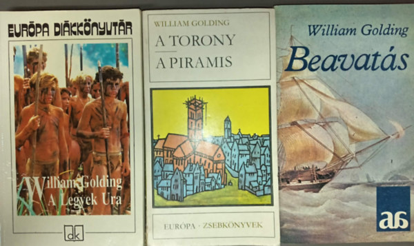 William Golding - A legyek ura + Beavatás + A torony - A piramis (4 mű 3 kötetben)