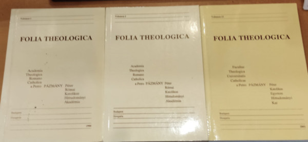 M�rton �ron Publisher - 3 db Folia Theologica kiadv�ny (Kiadv�nysz�mok a term�klapon!)