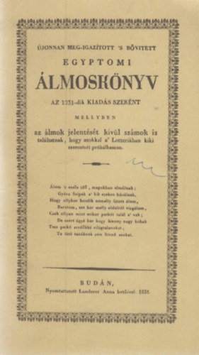 Egyiptomi lmosknyv (reprint)