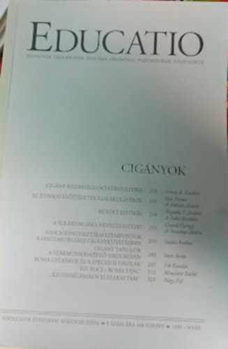 Kozma Tamás (szerk.) - Educatio (Nyolcadik évfolyam második szám - 8/2 - Cigányok)