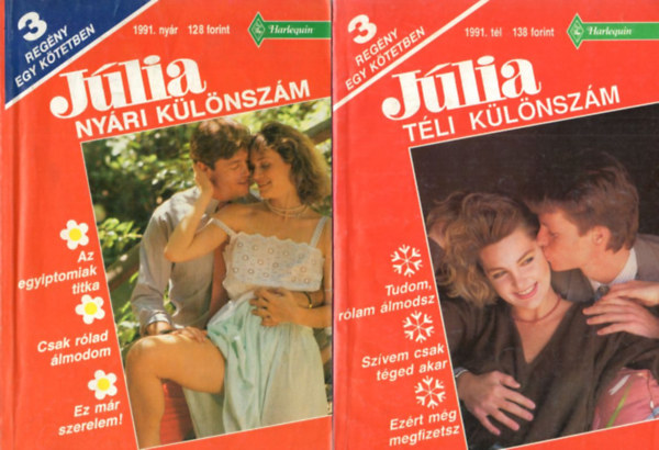 Carole Mortimer, Madeleine Kerr, Emma Darcy Melinda Cross - 3  db Jlia Klnszm: 1991. Nyri klnszm + Tli klnszm + szi klnszm