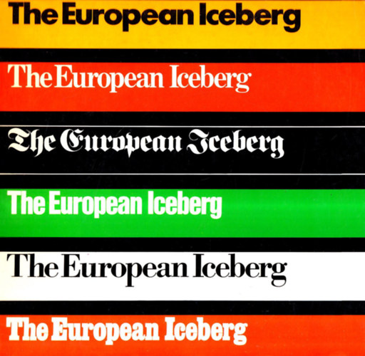 Germano Celant - The European iceberg: Creativity in Germany and Italy today