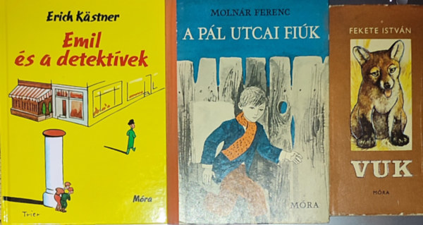 Erich Kastner, Molnr Ferenc, Fekete Istvn Erich Kstner - 3db ktelez olvasmny - Erich Kastner-Emil s a detektvek; Molnr Ferenc-A Pl utcai fik; Fekete Istvn-Vuk