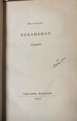 Boccaccio - Dekameron