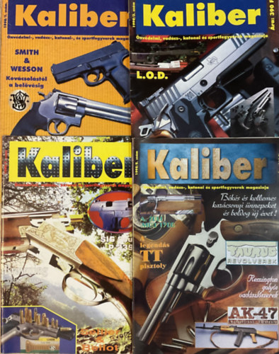 Kaliber szrvnyszmok 1998 - 1, 3, 4, 7, 8 (5 szm)