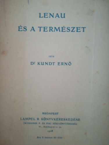 Kundt Ern - Lenau s a termszet