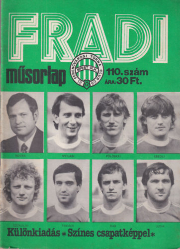 Nagy Bla  (szerk.) - Fradi msorlap 1983. 110. szm