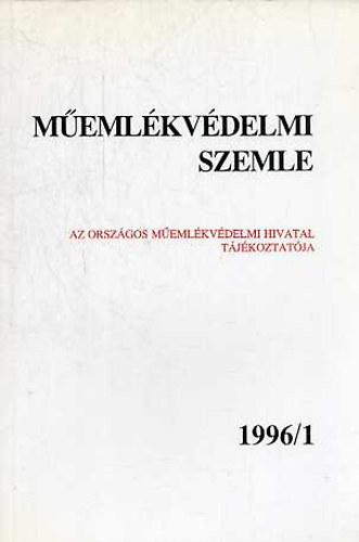 F. Mentnyi Klra szerk. - Memlkvdelmi szemle 1996/1