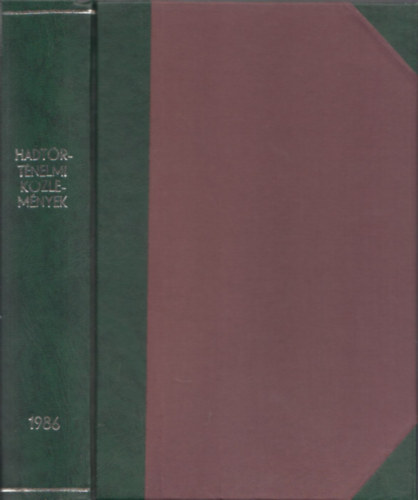 Hadtörténelmi közlemények XXXIII. évf, 1986, teljes évf.
