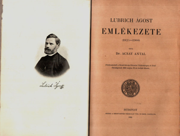 Dr. Acsay Antal - Lubrich gost emlkezete 1825-1900