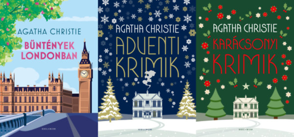 Agatha Christie - 3 db Agatha Christie krimi: Bntnyek Londonban + Adventi krimik + Karcsonyi krimik