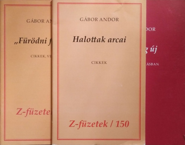 Gábor Andor - Gábor Andor könyvcsomag (3 kötet a Z-füzetek sorozatból)
