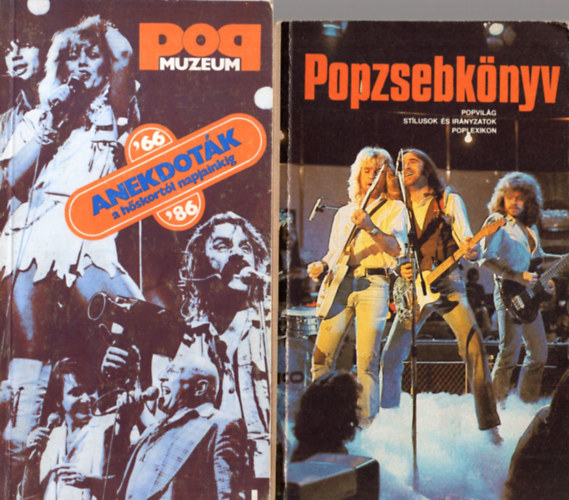 3 db Pop zene: Pop zsebknyv, Pop muzeum, Popzsebknyv.