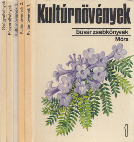 4 db B�v�r zsebk�nyv - Kult�rn�v�nyek 1.-2.-3. + Gy�gyn�v�nyek