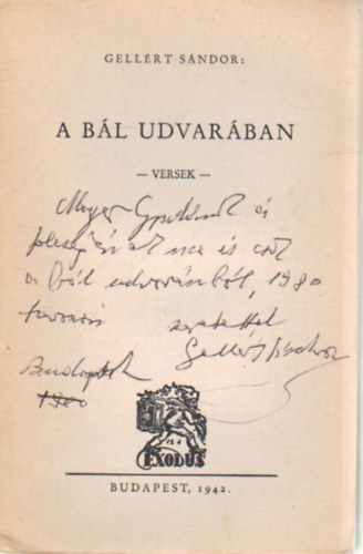 Gellért Sándor - A bál udvarában
