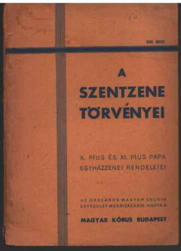 Dr. Werner Alajos - A szentzene trvnyei