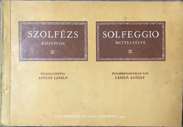 Agcsy Lszl - Szolfzs (Kzpfok IV.)