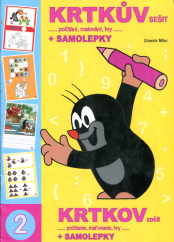Zdenek Miler - KRTKUV sesit - pocit�ni, malov�ni, hry... + SAMOLEPKY