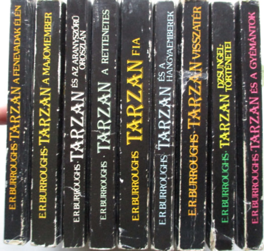 E.R. Burroughs - 9 db tarzan ktet (A fenevadak ln, a majomember, A rettenetes, Fia, Visszatr, Dzsungel trtnetei, s a gymntok stb....)