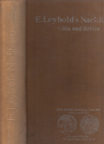 E. Leybold's Nachfolger: Einrichtungen und Apparate (k�pes �rukatal�gus)