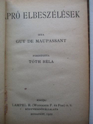 Guy De Maupassant - Apr� elbesz�l�sek