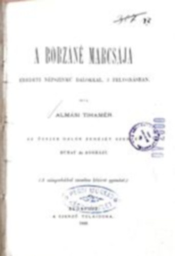 Almsi Tihamr - A Borzn Marcsja