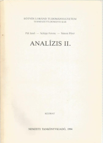 Pl Jen - Simon Pter Schipp Ferenc - Analzis II.