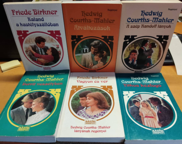 Hedwig Courths-Mahler Friede Birkner - 6 db Bastei Budapest: A szp Randolf lnyok; tvltozsok; Dorrit veszlyben; Kaland a kastlyszllban; Titkos kzfog; Vagyon s vr