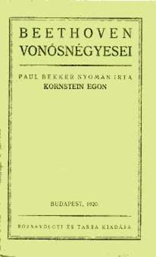 Kornstein Egon - Beethoven von�sn�gyesei
