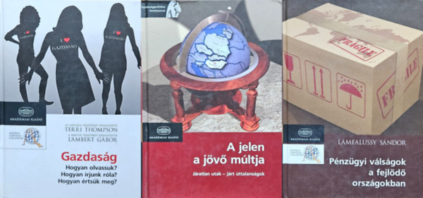 Terri Thompson Lampert Gbor, Lmfalussy Sndor Murakzy Lszl - 3 db gazdasgtudomnyi m: A jelen a jv mltja + Pnzgyi vlsgok a fejld orszgokban + Gazdasg - Hogyan olvassuk? - Hogyan rjunk rla? - Hogyan rtsk meg?