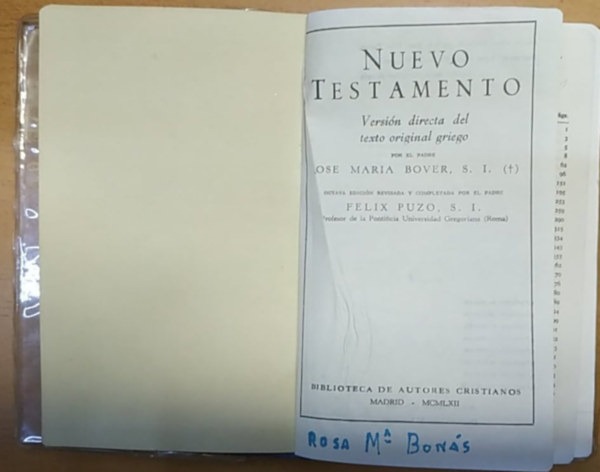 Jose Maria Bover - Nuevo Testamento - Versin directa del texto original griego