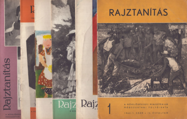 Juh�sz Antal  (szerk.) - Rajztan�t�s - Az Oktat�si Miniszt�rium m�dszertani foly�irata - IV.�vf. 1962/1-6.sz�m teljes �vfolyam