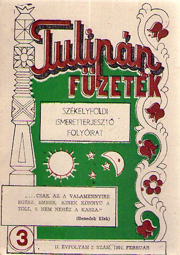 Tulipn Fzetek - Szkelyfldi ismeretterjeszt folyirat II. vfolyam 2. szm 1991. februr