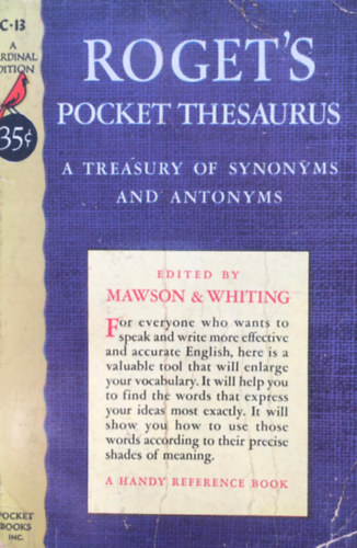 C.O.-Whiting, K. Mawson (ed.) - A Treasury of Synonyms and Antonyms