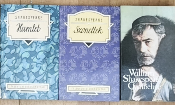 William Shakespeare - 3db William Shakespeare kötet - Cymbeline, Szonettek, Hamlet