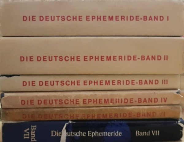 Die Deutsche Ephemeride Band I-IV, VI, VII - 1850-1960, 1971-2000