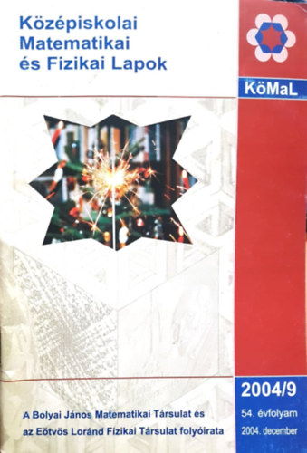 Középiskolai matematikai és fizikai lapok 54. évfolyam 2004/9