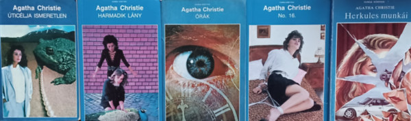 Agatha Christie - 5 db Agatha Christie krimi:  ticlja ismeretlen + No. 16.+ rk + Harmadik lny + Hercules munki