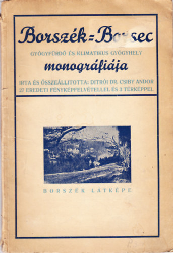 Dr. Csiby Andor - Borszék-Borsec gyógyfürdő és klimatikus gyógyhely monográfiája