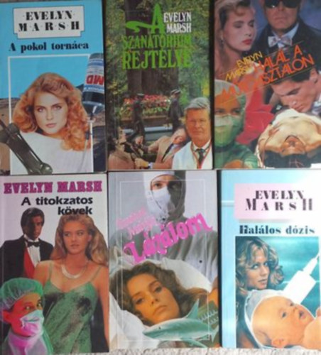 Evelyn Marsh - Evelyn Marsh knyvcsomag (6 darab) A pokol tornca, A szanatrium rejtlye, Hall a mtasztalon, A titokzatos kvek, Lzlom, Hallos dzis