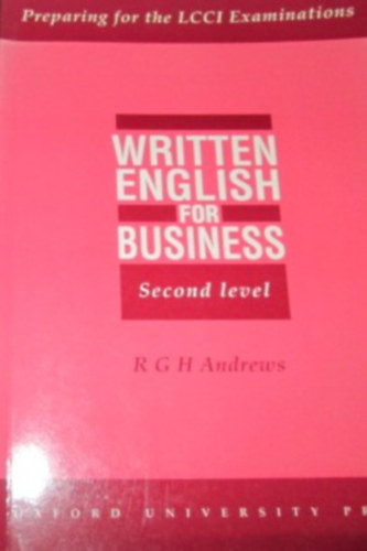 WRITTEN ENGLISH FOR BUSINESS BOOK 2.