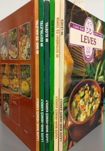 Mari Lajos-K�roly Hemz� - 99 �tel 33 sz�nes �telfot� k�nyvcsomag (6 darab) Vad- �s hal�tel; Egyt�l�tel; El��tel; Sal�ta; S�tem�ny �s torta; Leves