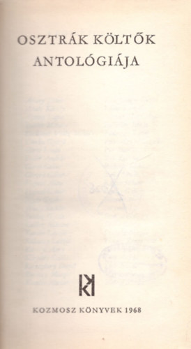 Osztrák költők antológiája