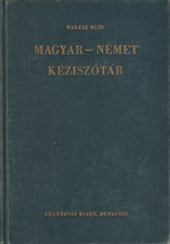 Halsz Eld - Magyar-nmet kzisztr