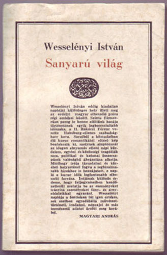 Wesselnyi Istvn - Sanyar vilg I.