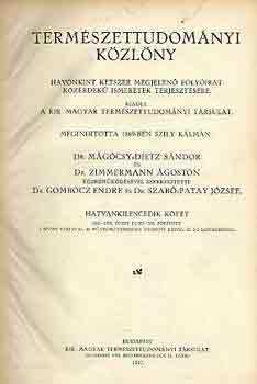 Dr. Gombocz-Dr. Szab�-Patay - Term�szettudom�nyi k�zl�ny 1937